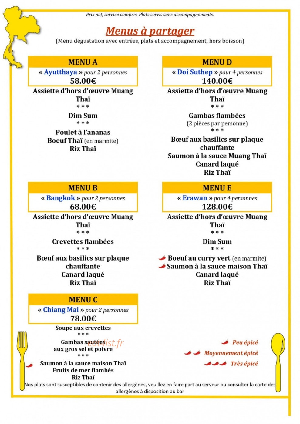 Muang Thai — carte page 12