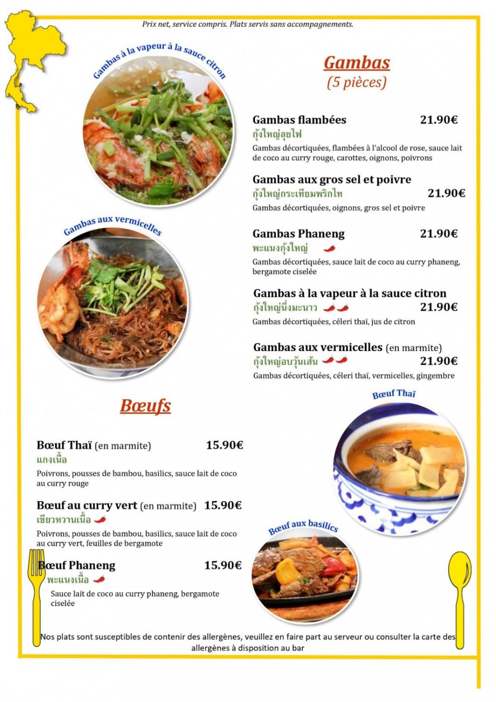 Muang Thai — carte page 10