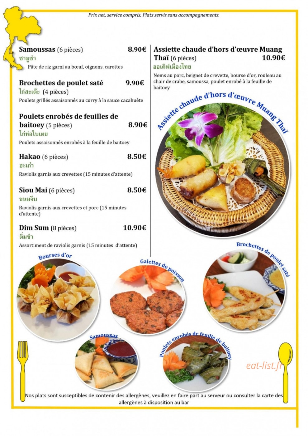 Muang Thai — carte page 4