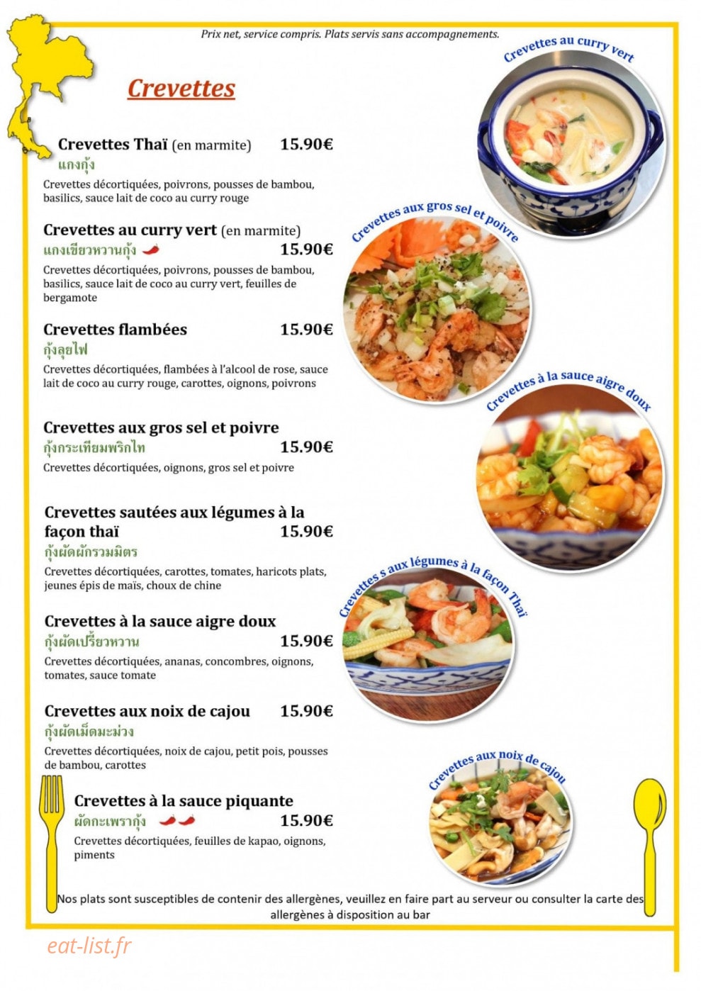 Muang Thai — carte page 11