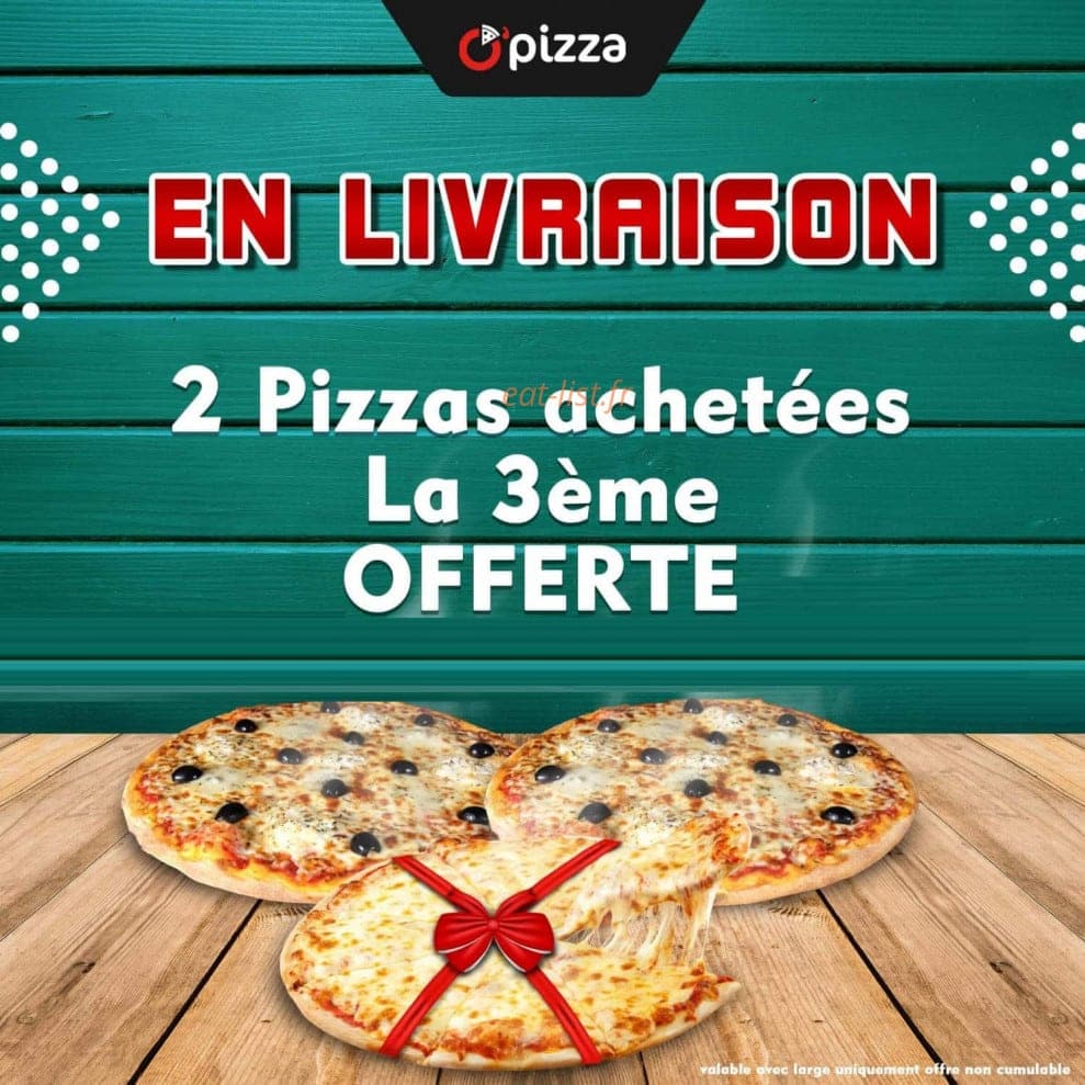 O'pizza — carte page 1
