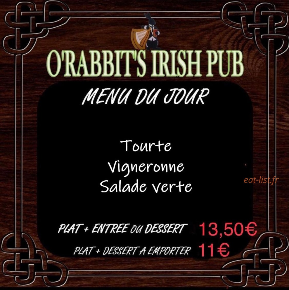 O'Rabbit's — carte page 1