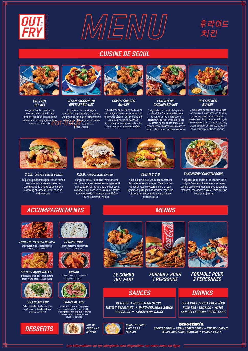 Out Fry — carte page 1