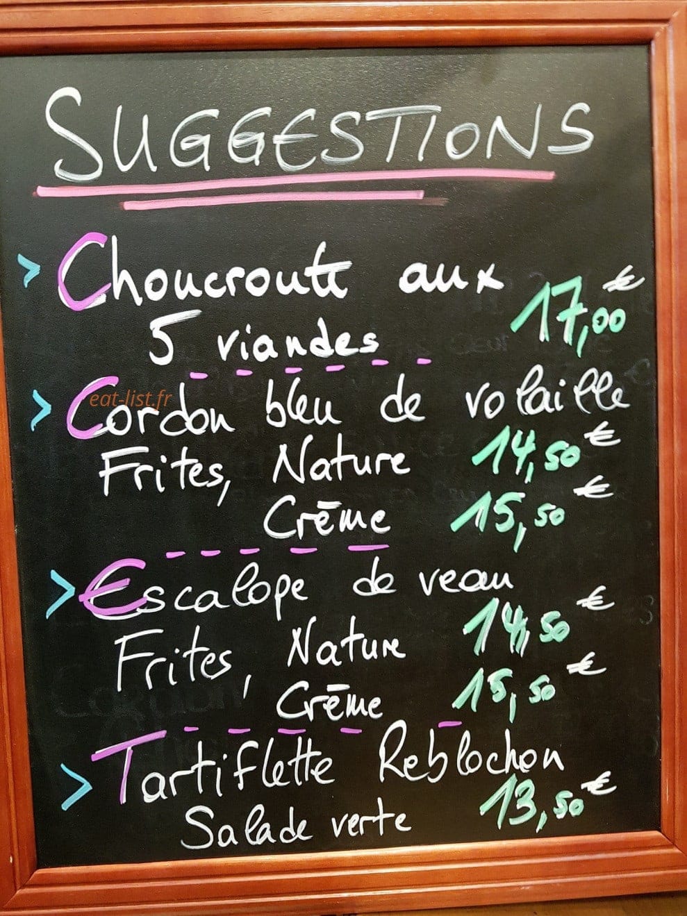 Pâtisserie du Musée — carte page 1