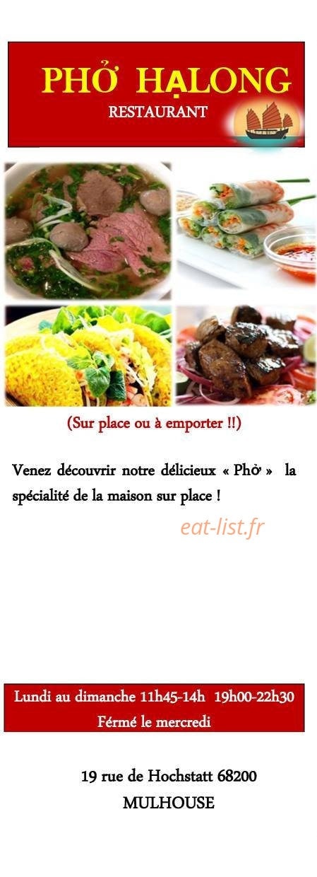 Phở Hạlong — carte page 1