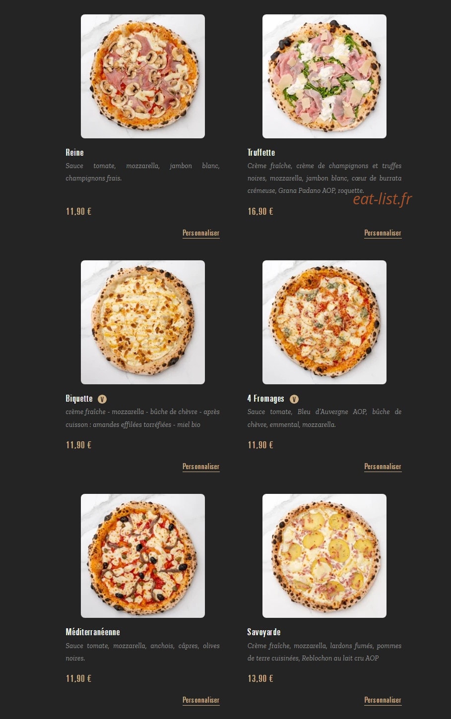 Pizza Cosy — carte page 2