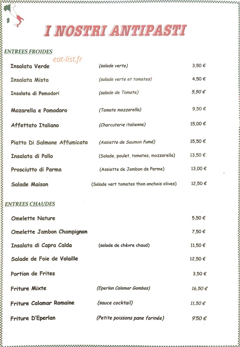 Pizzeria Da Maurizio — carte page 2
