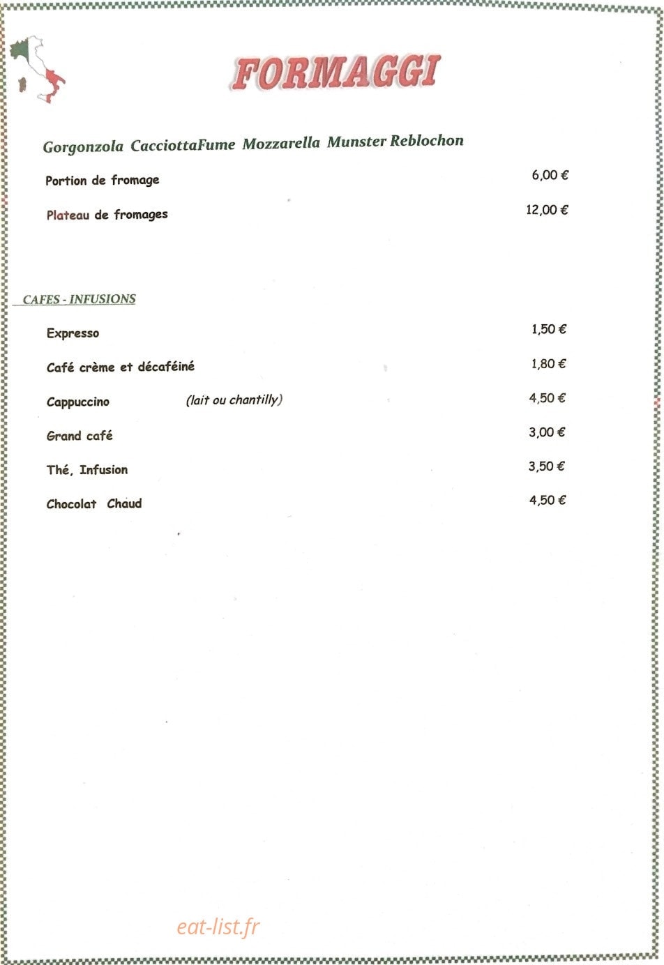Pizzeria Da Maurizio — carte page 6