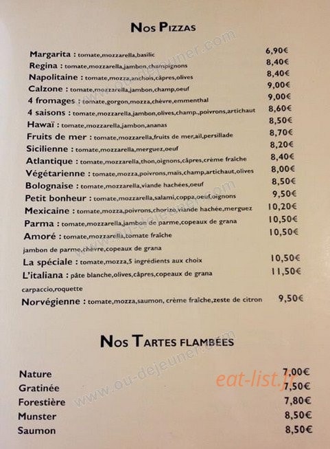 Pizzéria Du Rempart — carte page 3