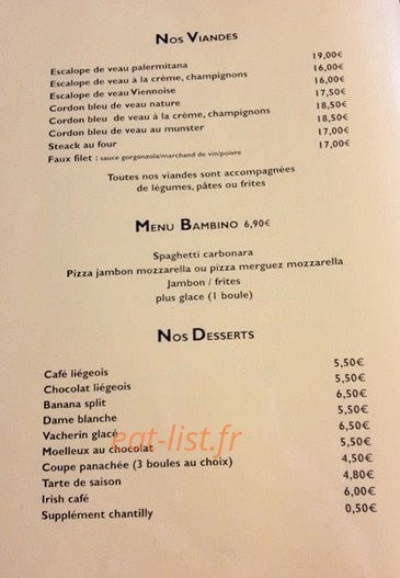 Pizzéria Du Rempart — carte page 2