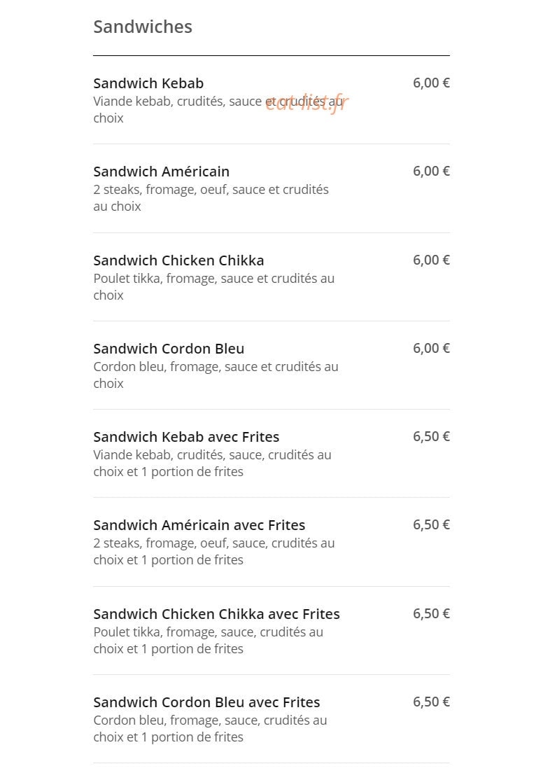 Rapido pizza — carte page 20