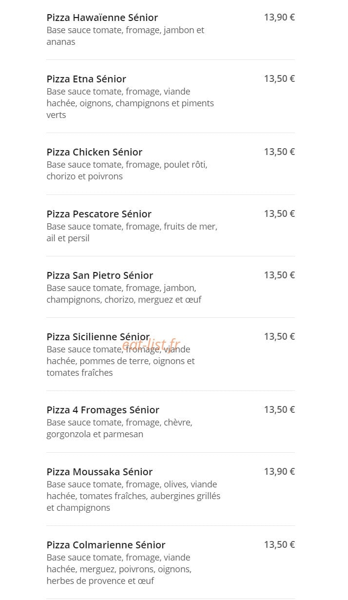 Rapido pizza — carte page 11