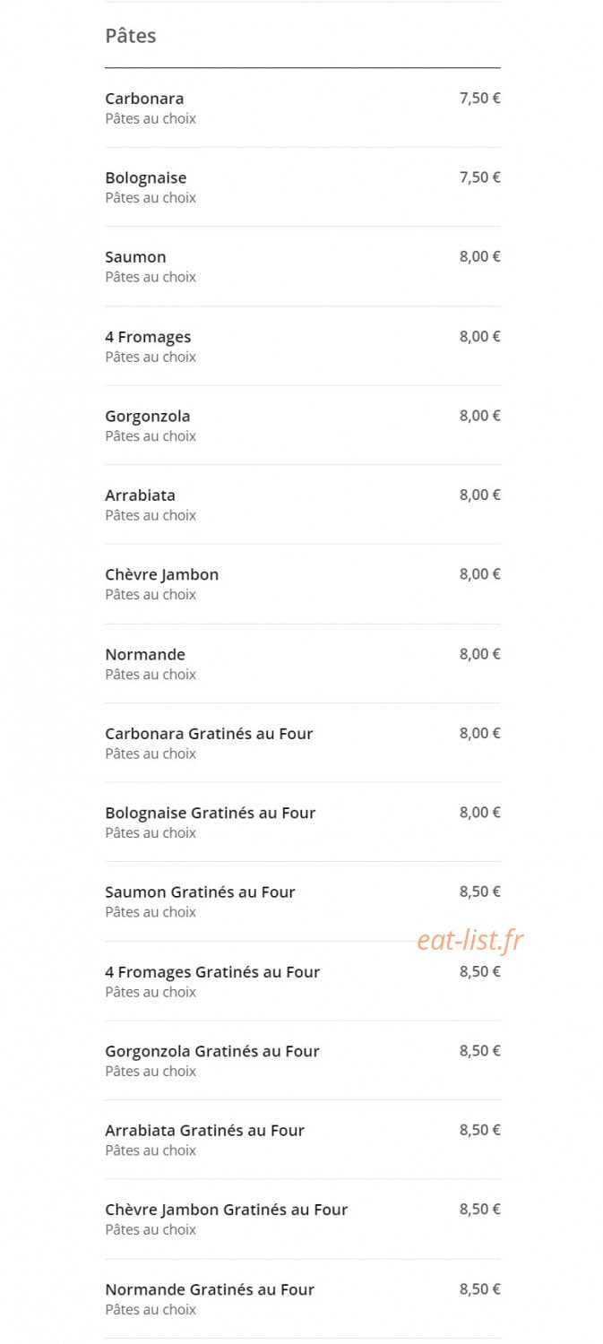 Rapido pizza — carte page 18
