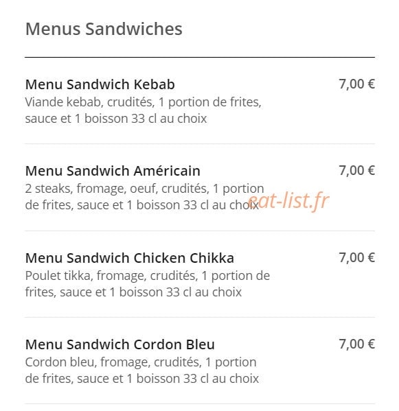 Rapido pizza — carte page 2