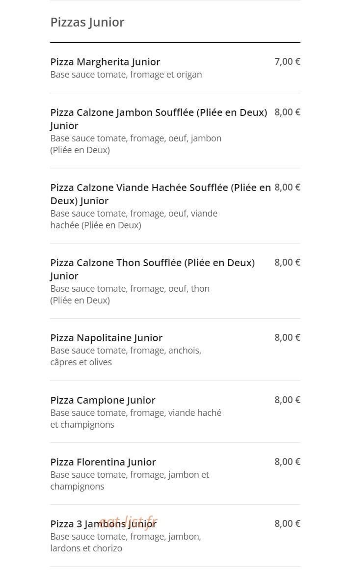 Rapido pizza — carte page 6