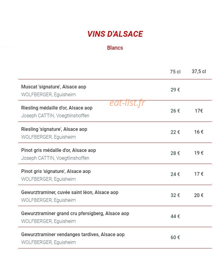 Restaurant du Ladhof — carte page 7