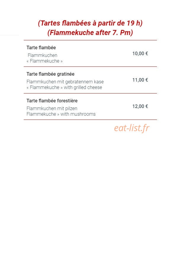 Restaurant du Ladhof — carte page 2