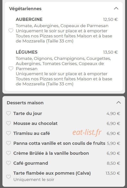 Restaurant Waldeslust — carte page 8