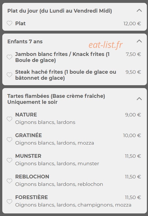 Restaurant Waldeslust — carte page 3