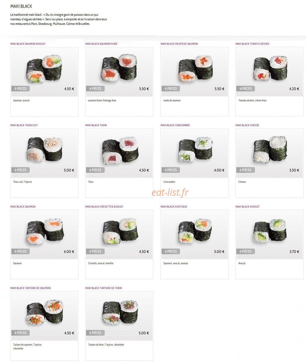 Resto Sushi's — carte page 4