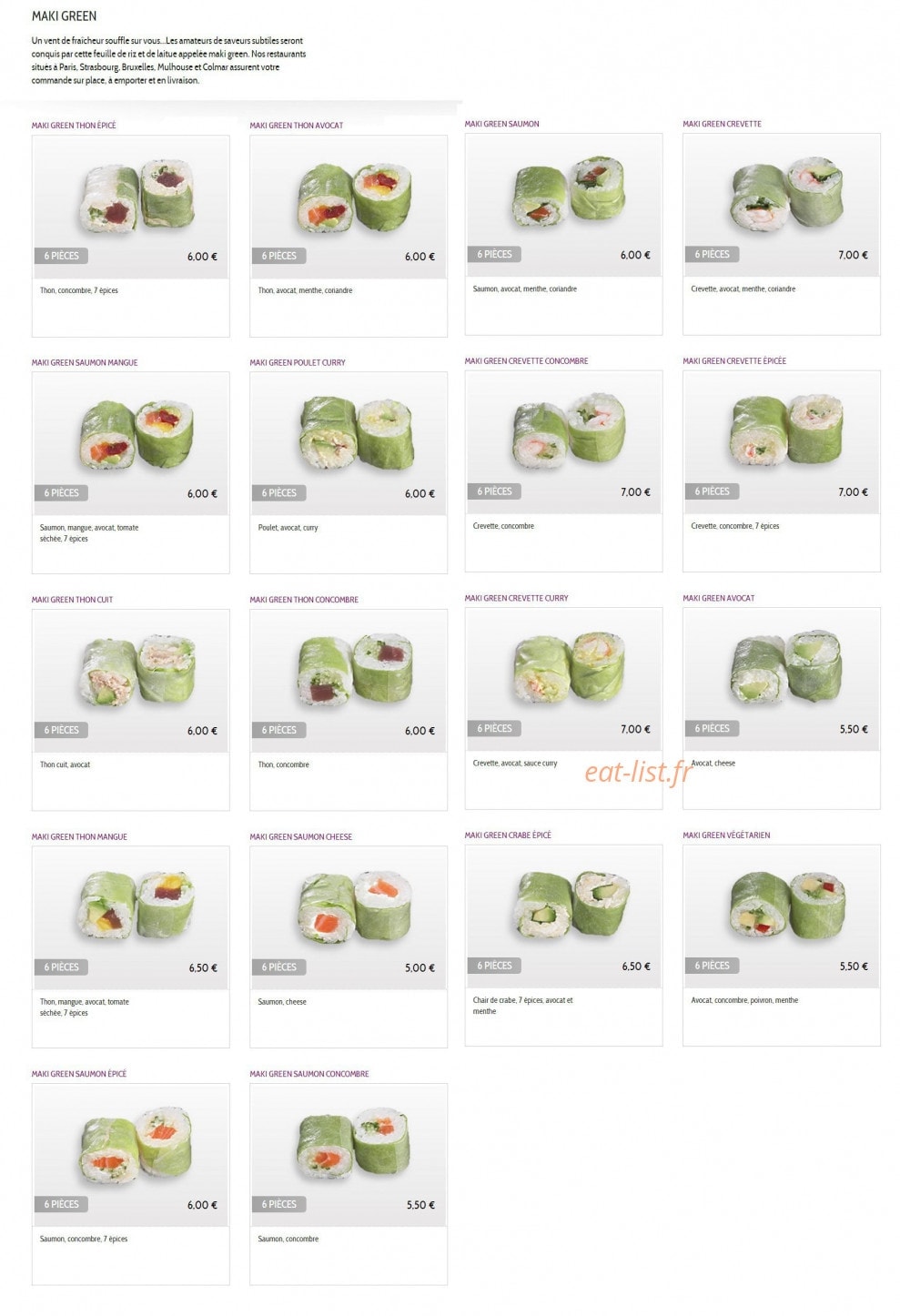 Resto Sushi's — carte page 5