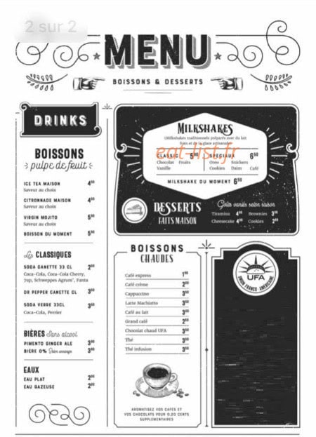 Ufa of burger — carte page 2