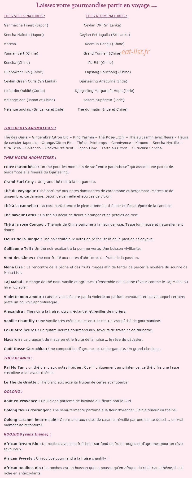 Virevol'thés & gourmandises — carte page 3