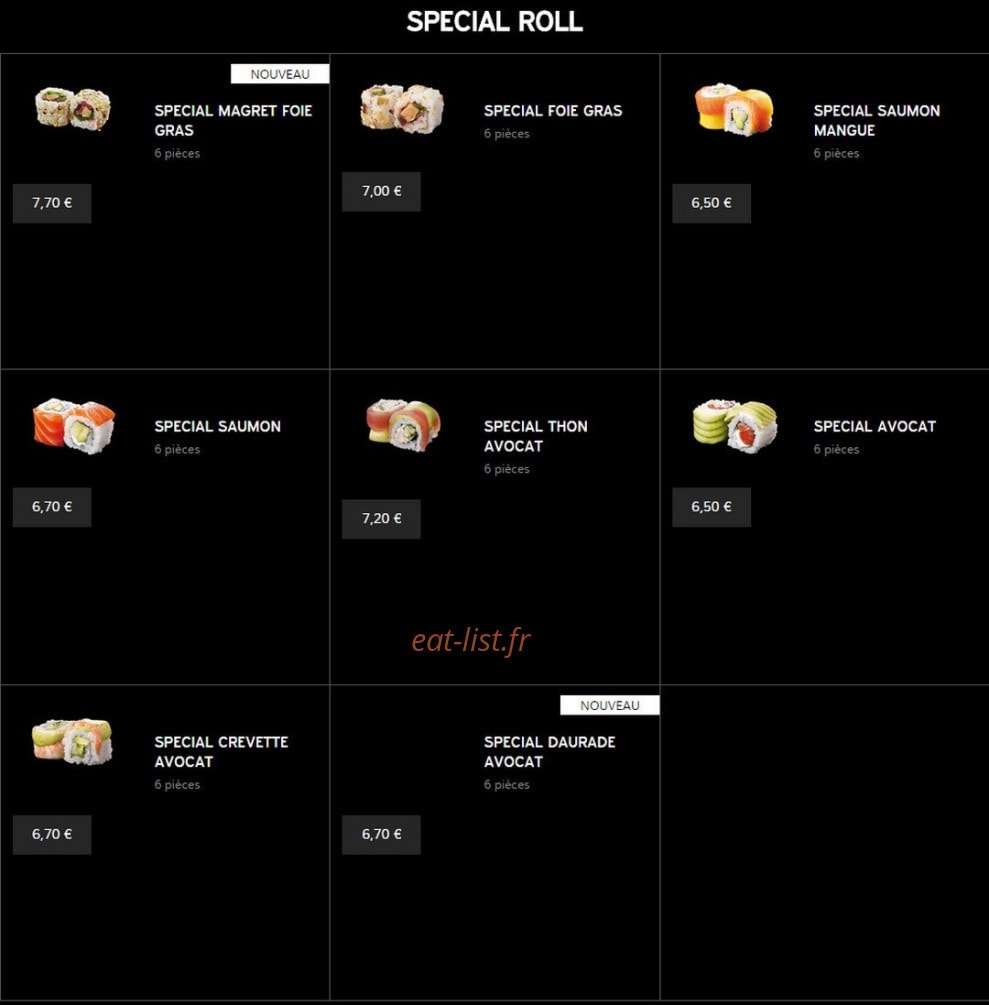 Yapan sushi — carte page 13