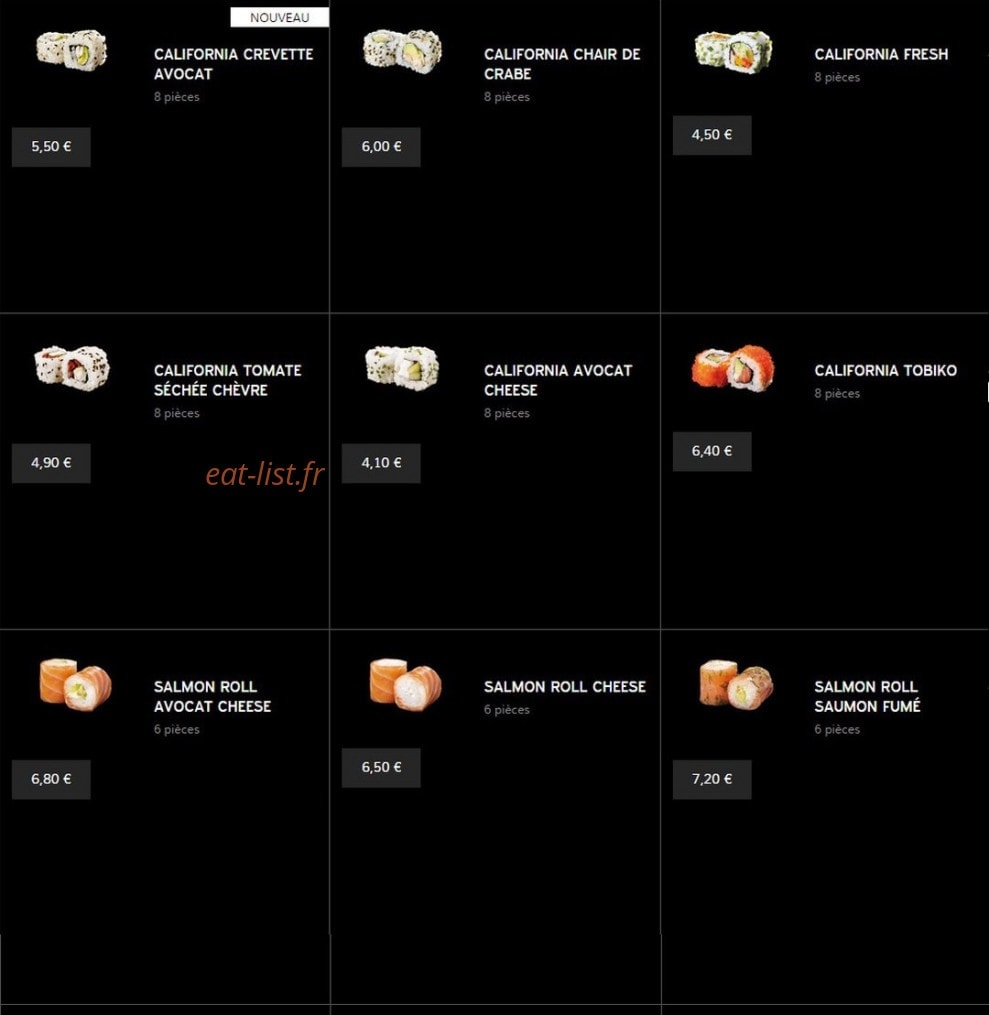 Yapan sushi — carte page 7
