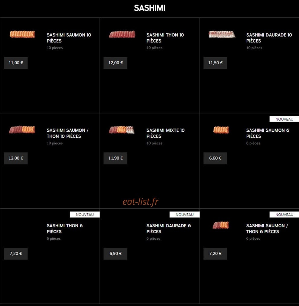Yapan sushi — carte page 15