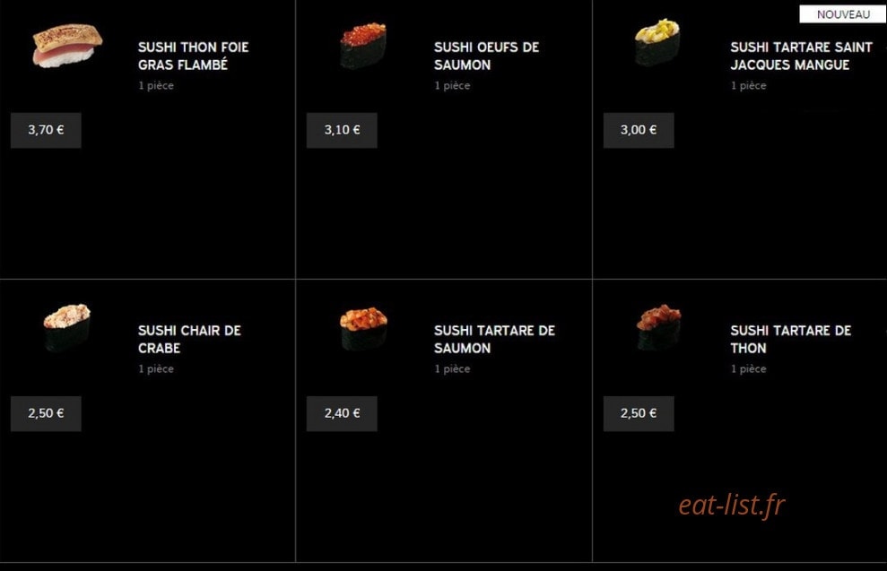 Yapan sushi — carte page 5