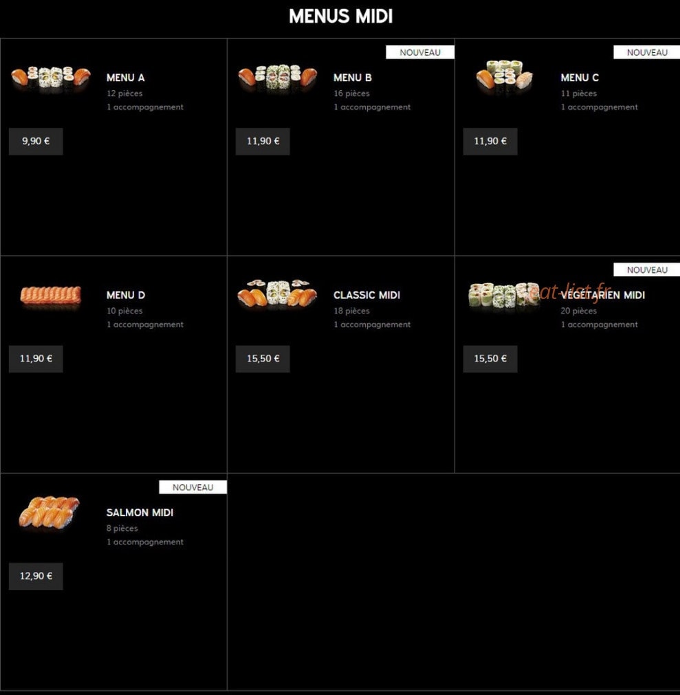 Yapan sushi — carte page 2