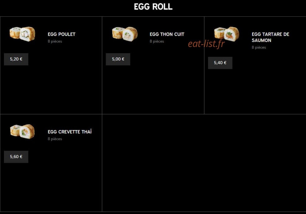 Yapan sushi — carte page 12