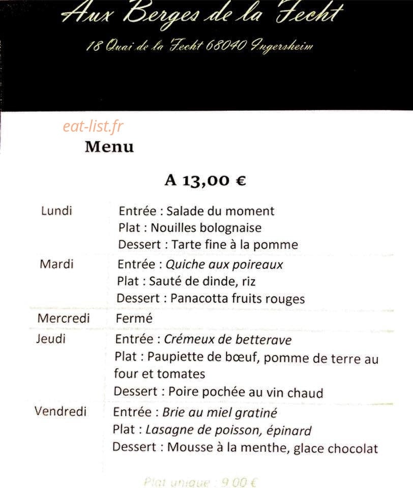 Aux Berges de la Fecht — carte page 1