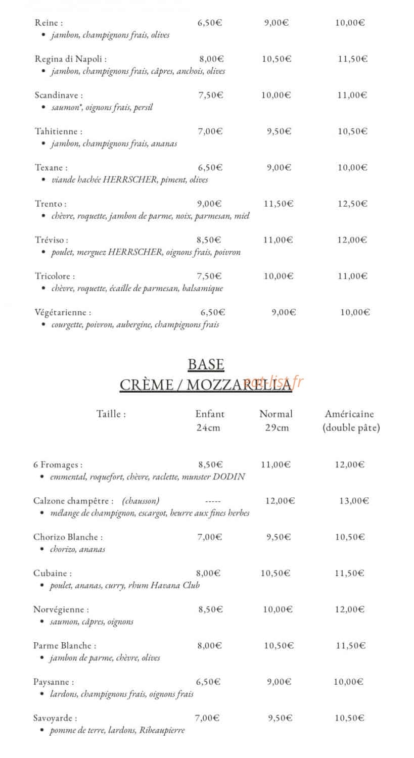 LP Lorenzo Pizza — carte page 2