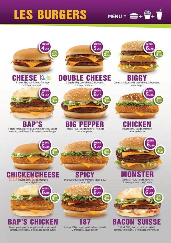 187 halal food — carte page 2
