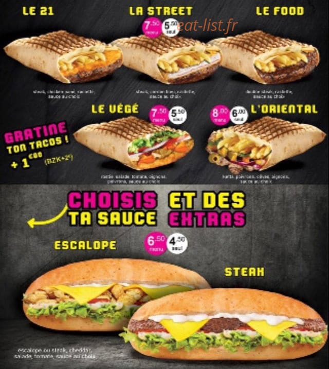 21 Street Food — carte page 7