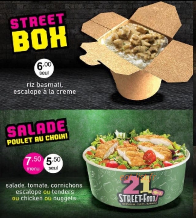 21 Street Food — carte page 4