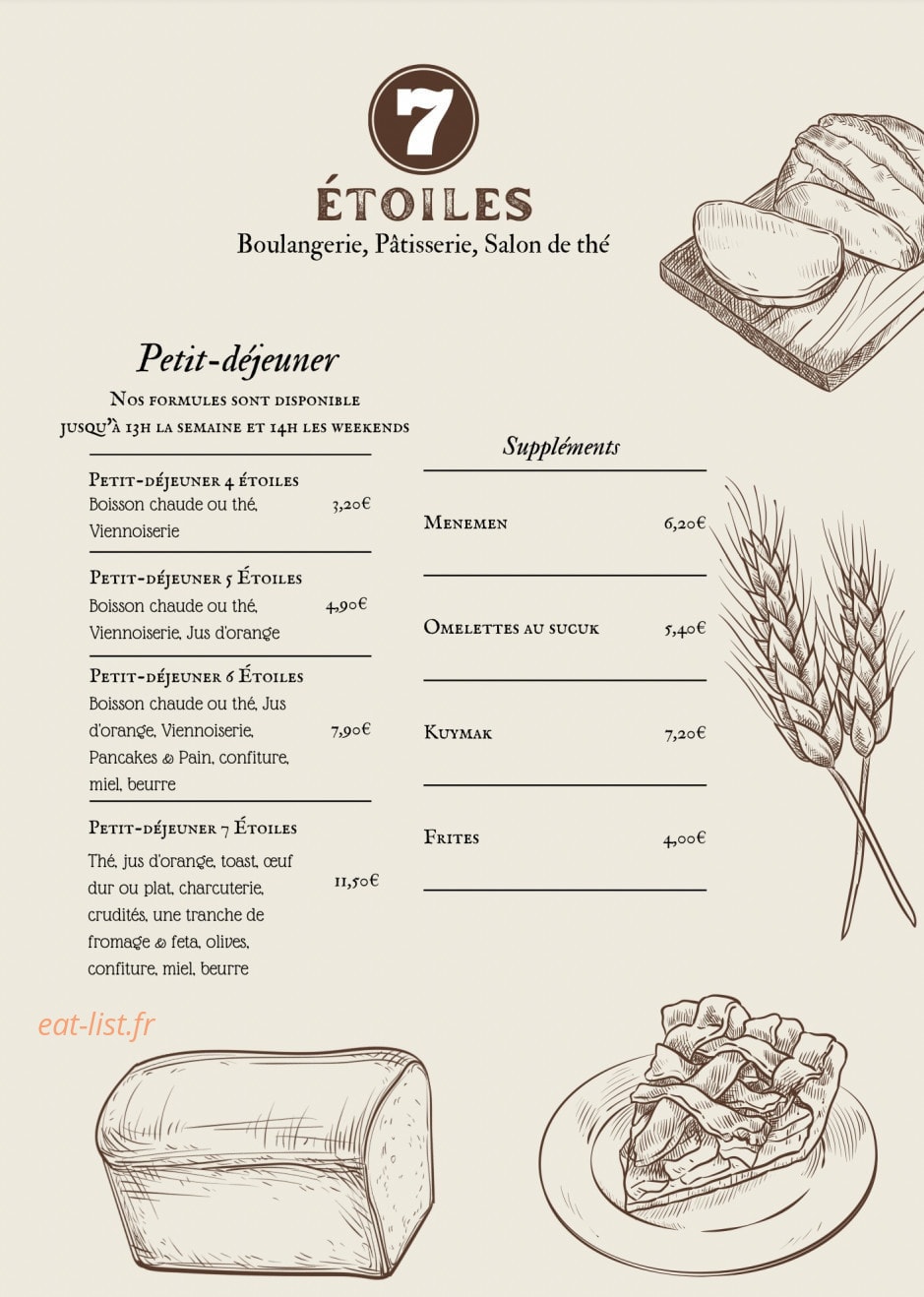 7 Etoiles — carte page 1