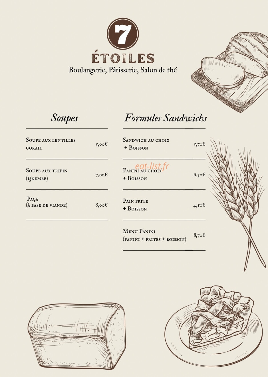 7 Etoiles — carte page 2