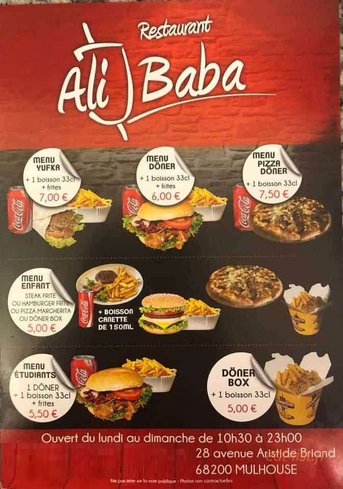 Ali Baba à Mulhouse - menu et photos