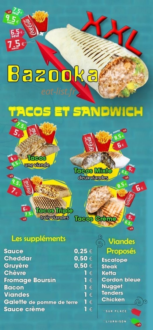 Allo Tacos — carte page 3