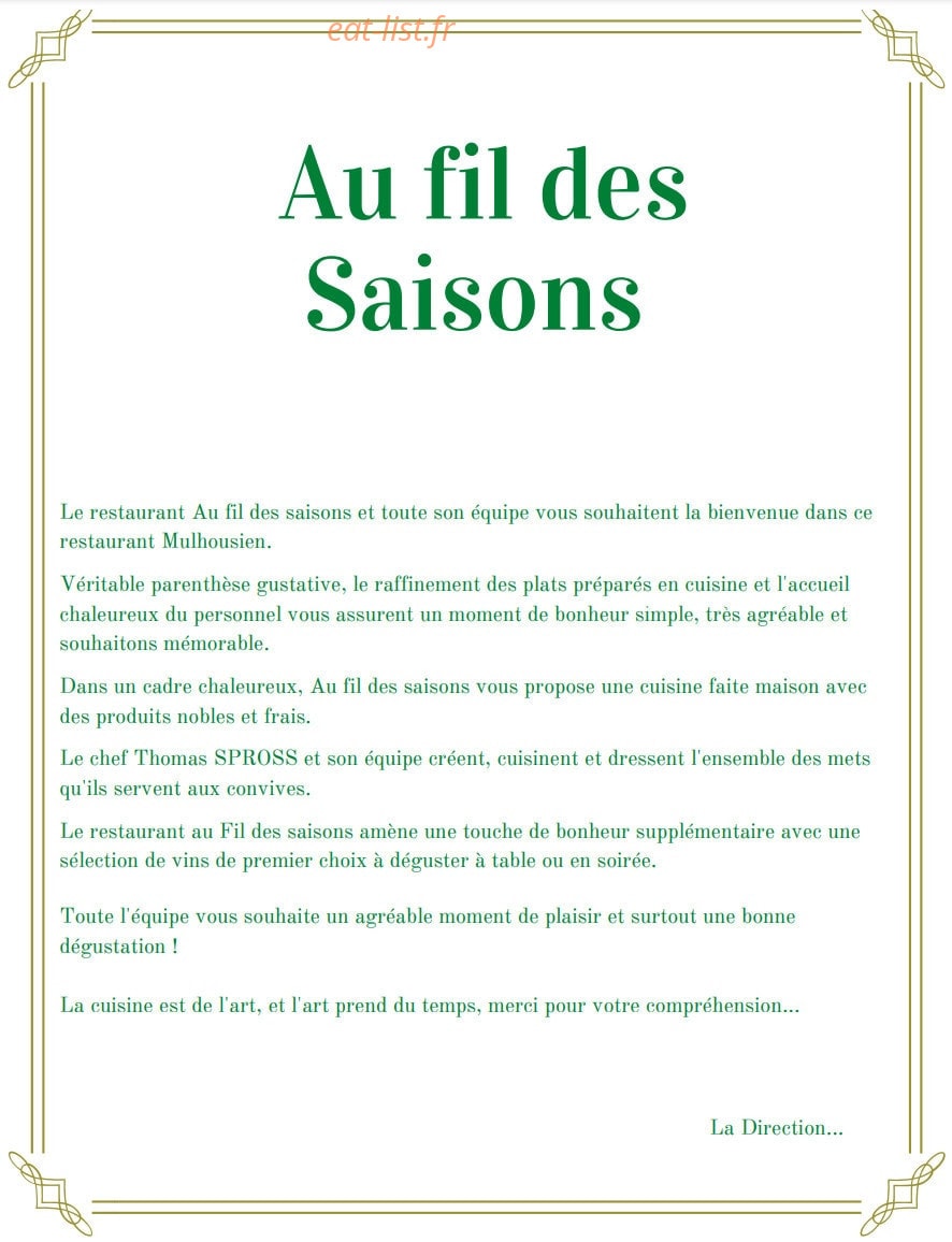 Au fil des saisons — carte page 13