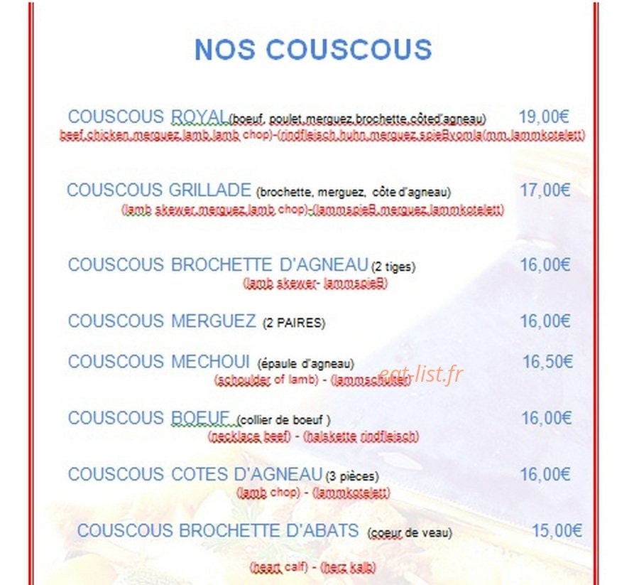 Aux 3 paysans — carte page 2