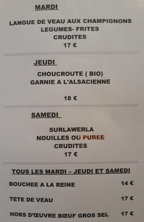 Aux Halles — carte page 1