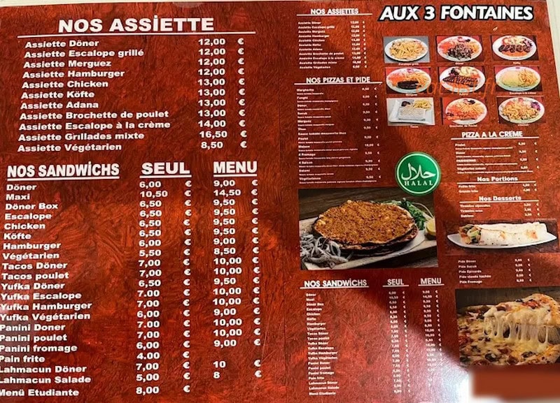 Aux Trois Fontaines — carte page 1