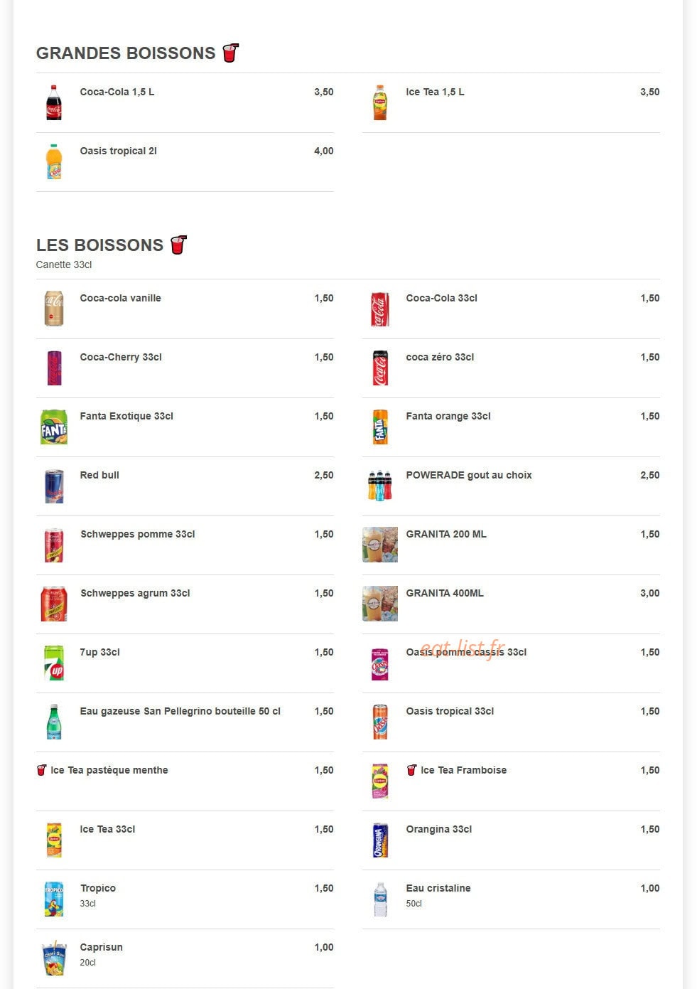 Best Food — carte page 4