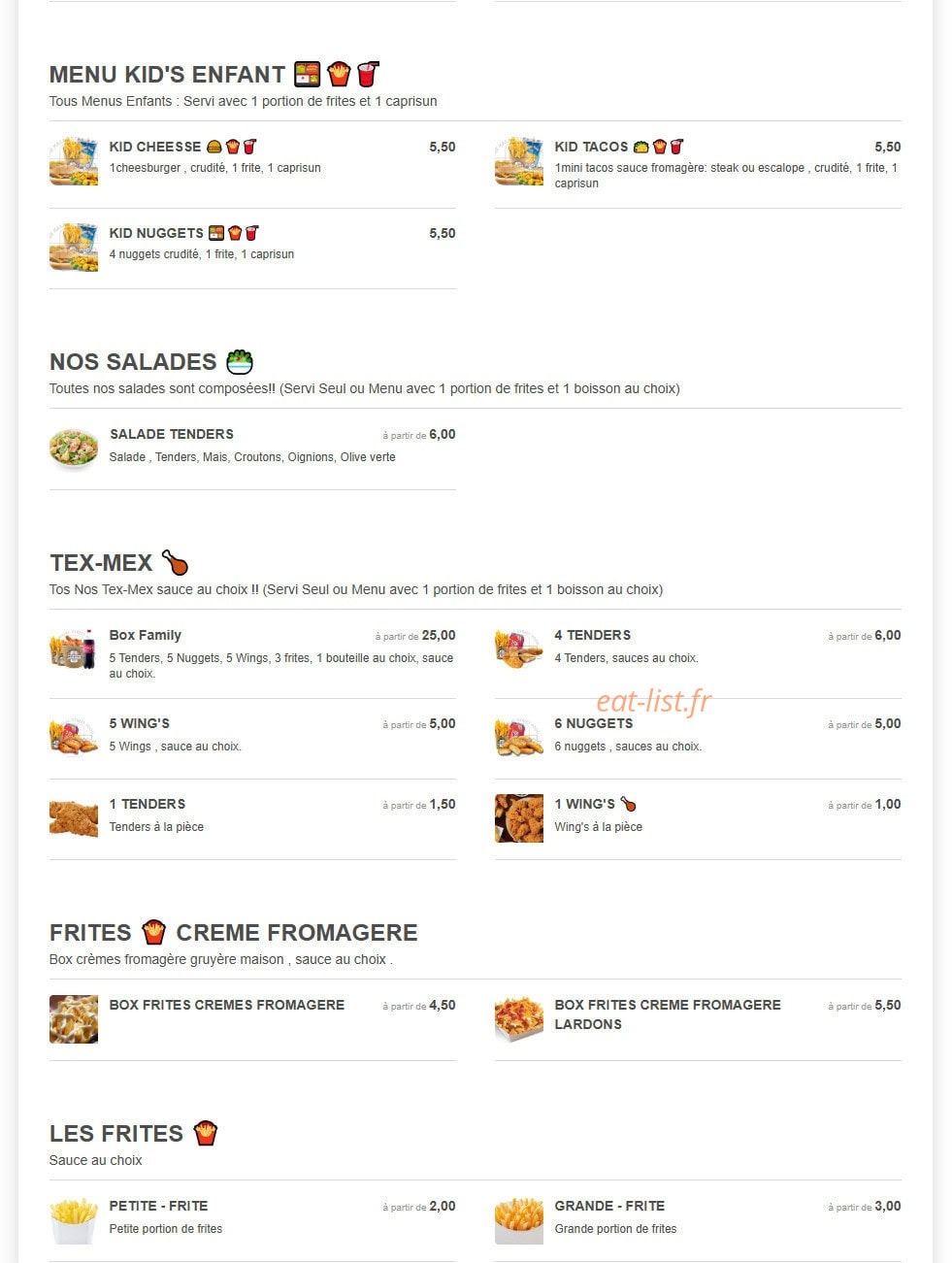 Best Food — carte page 3