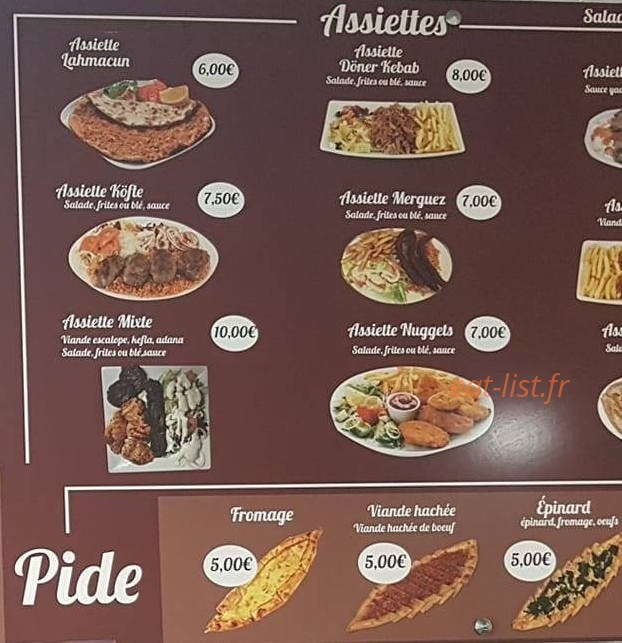Bizim Kebab — carte page 2