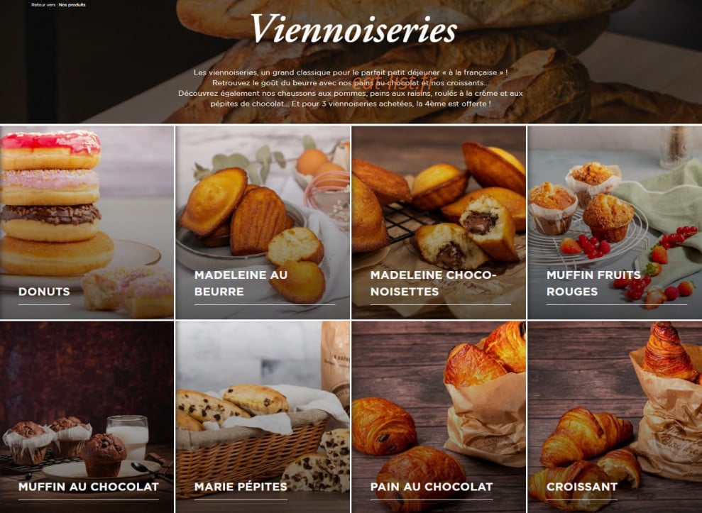 Boulangerie Marie Blachère — carte page 3
